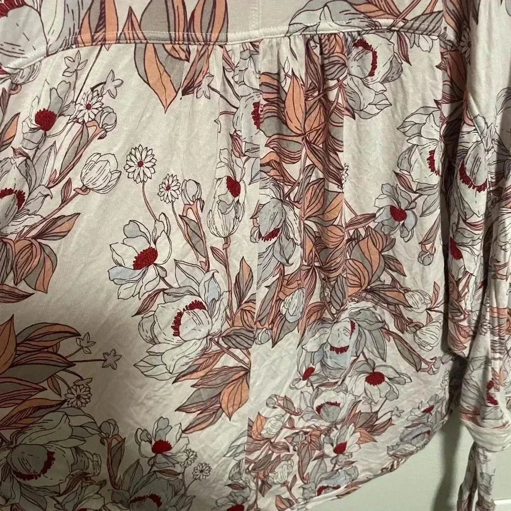 Free people floral long‎ sleeve blouse size Small